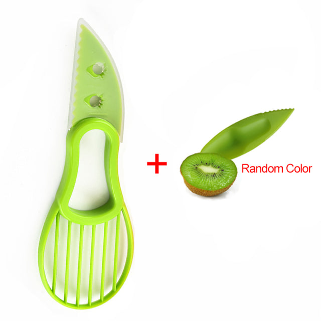 3-in-1 Avocado Slicer Shea Corer Butter Fruit Peeler Cutter Pulp Separator