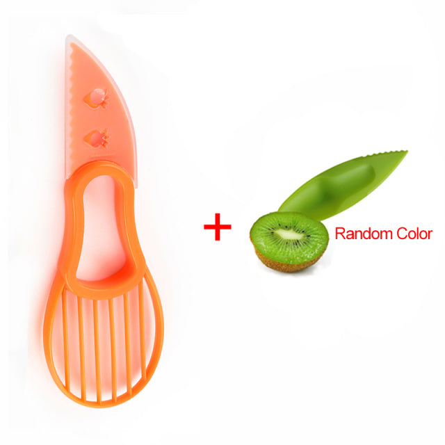 3-in-1 Avocado Slicer Shea Corer Butter Fruit Peeler Cutter Pulp Separator