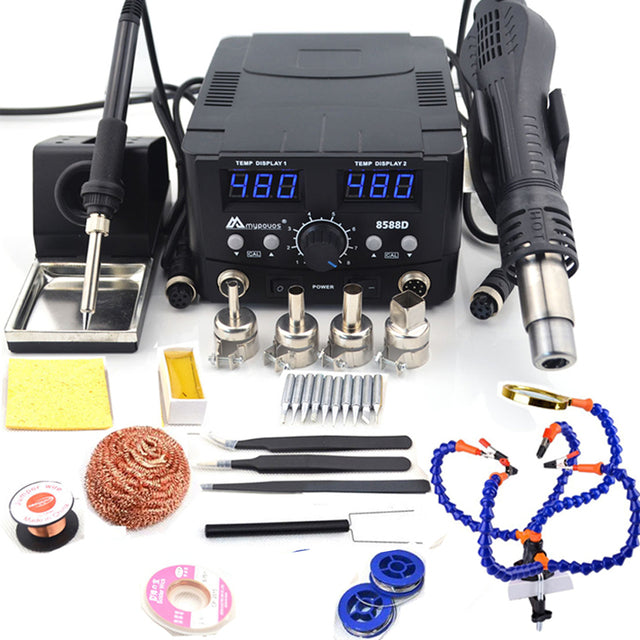 The 2 in 1 Digital ESD Hot Air Gun Soldering Station 