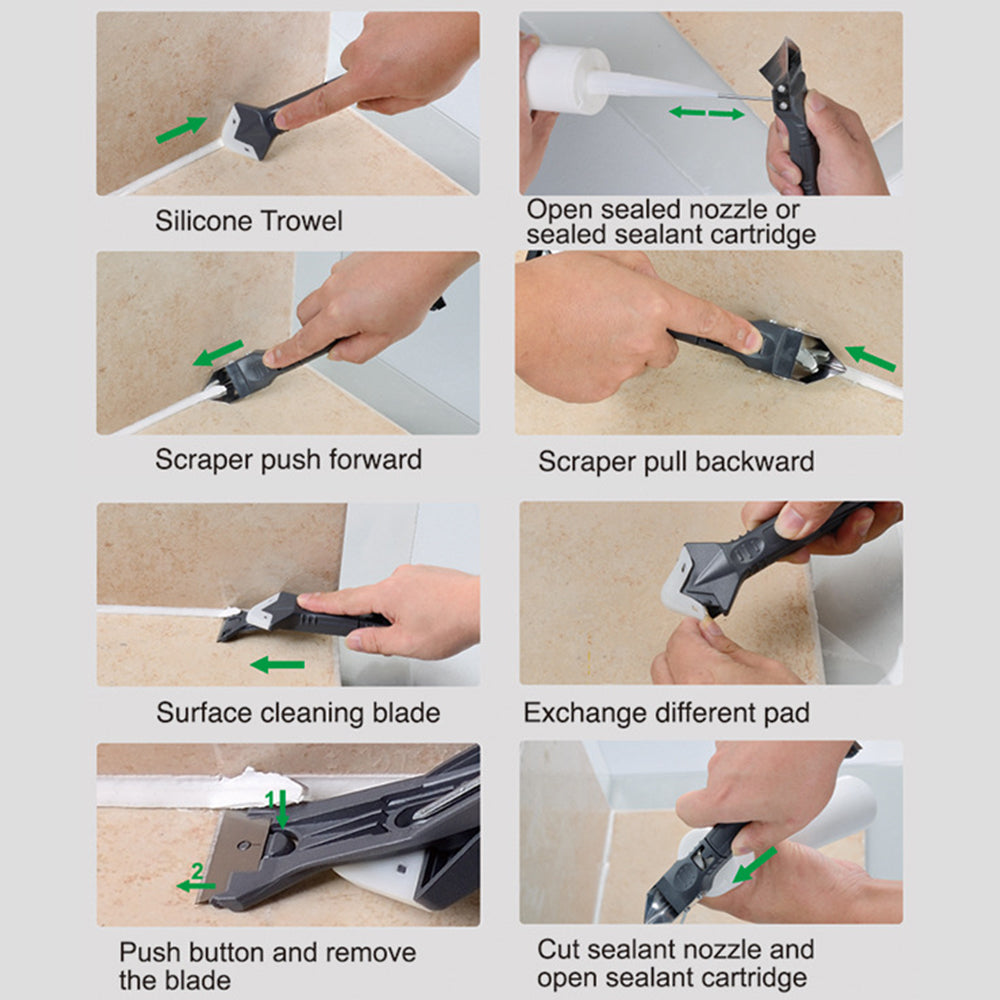 5 in1 Silicone Remover Sealant Smooth Scraper Caulk Finisher