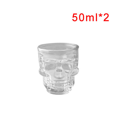 SKULL GLASS HEAD CUP WHISKY WINE CRYSTAL BOTTLE