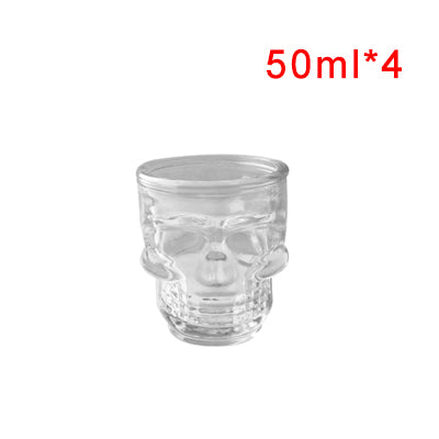 SKULL GLASS HEAD CUP WHISKY WINE CRYSTAL BOTTLE