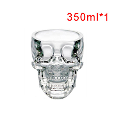 SKULL GLASS HEAD CUP WHISKY WINE CRYSTAL BOTTLE