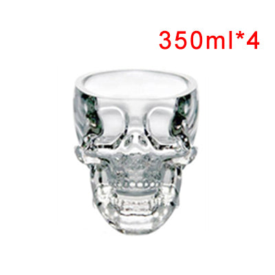 SKULL GLASS HEAD CUP WHISKY WINE CRYSTAL BOTTLE