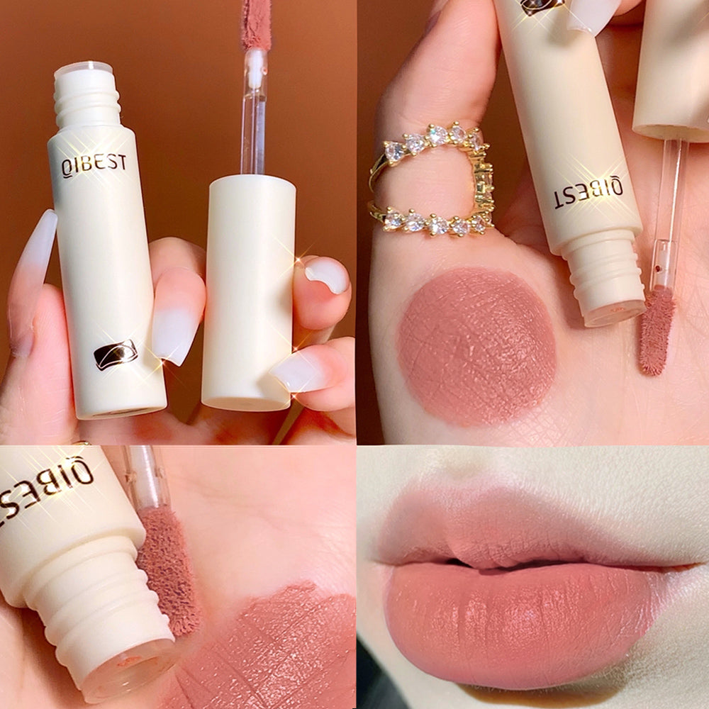 Lip Gloss Nude Matte Lipstick Waterproof Long Lasting Women