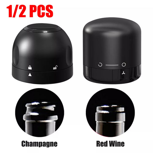 1/2Pcs Vacuum Red Wine Champagne Bottle Stopper Set