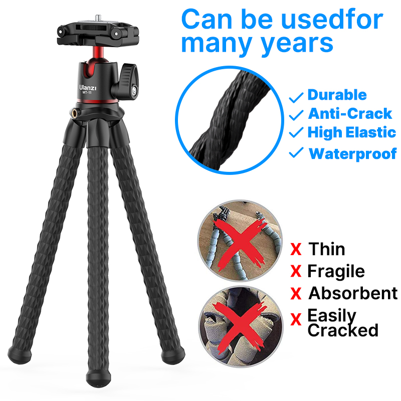 Extend Screw on SLR DSLR GoPro Camera Tripod With Octopus Flexible Tripod