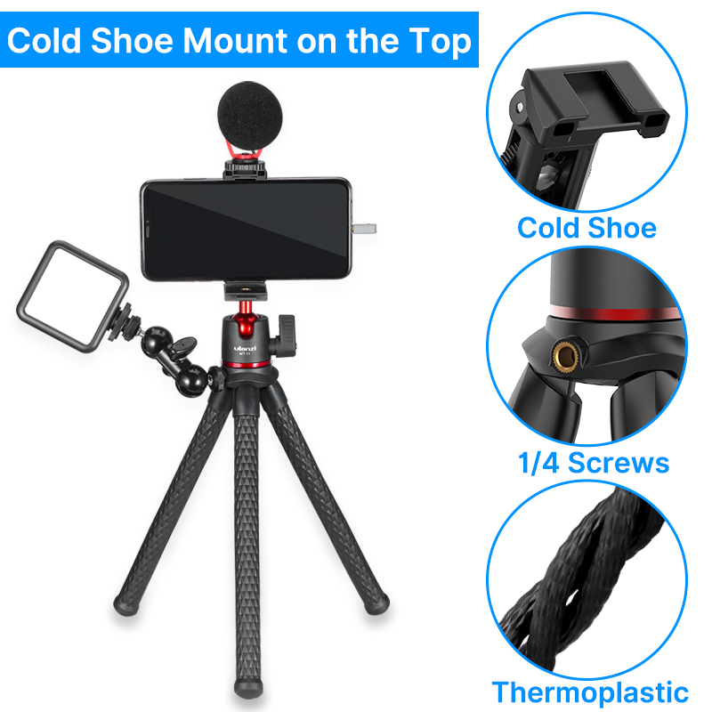 Extend Screw on SLR DSLR GoPro Camera Tripod With Octopus Flexible Tripod