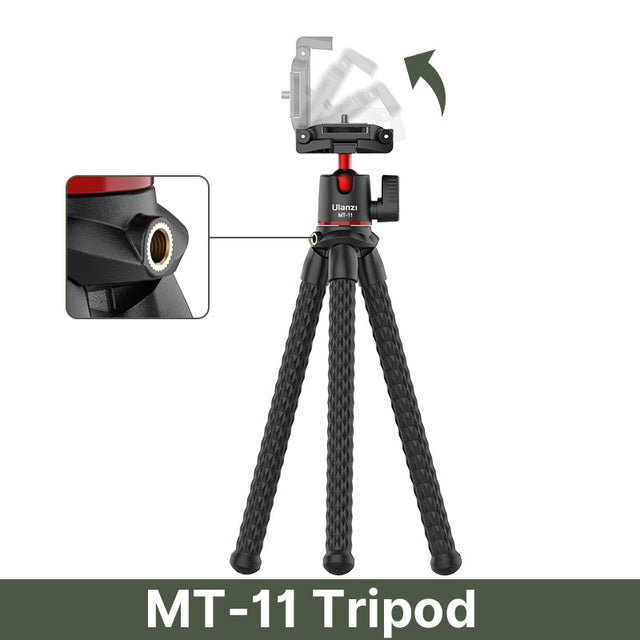 Extend Screw on SLR DSLR GoPro Camera Tripod With Octopus Flexible Tripod