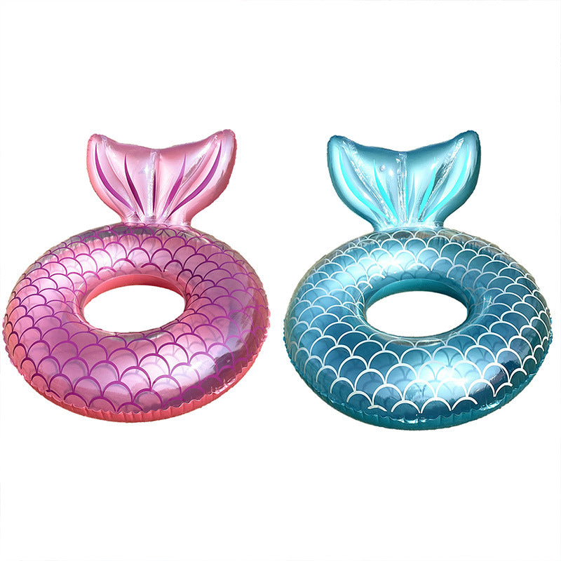 Mermaid With Backrest Pool Inflatable Floating Ring