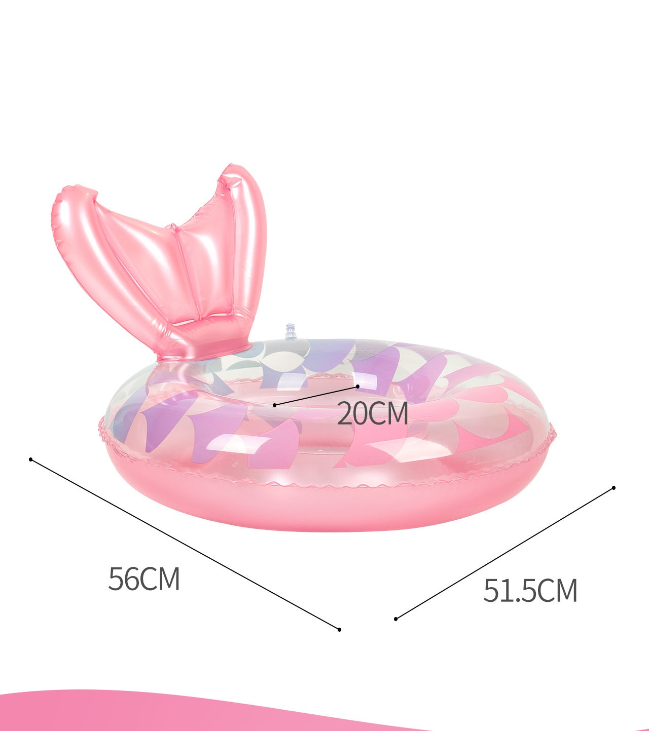 Mermaid With Backrest Pool Inflatable Floating Ring