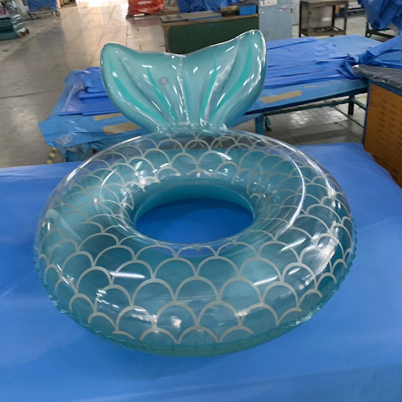 Mermaid With Backrest Pool Inflatable Floating Ring