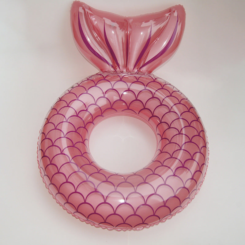 Mermaid With Backrest Pool Inflatable Floating Ring