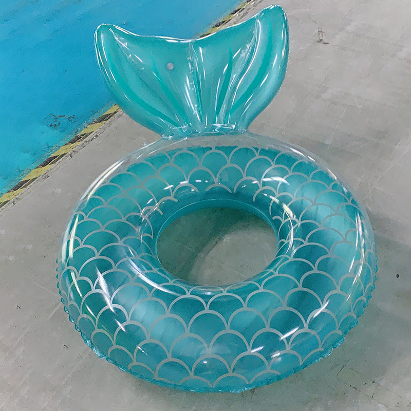 Mermaid With Backrest Pool Inflatable Floating Ring