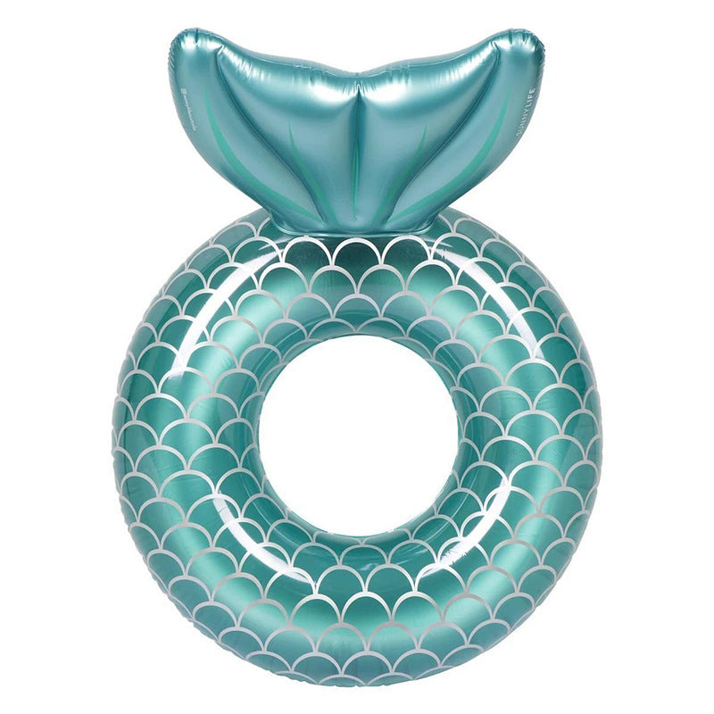 Mermaid With Backrest Pool Inflatable Floating Ring