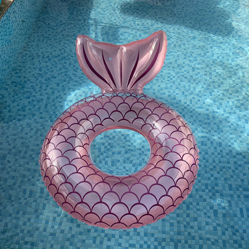 Mermaid With Backrest Pool Inflatable Floating Ring