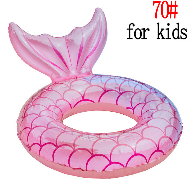 Mermaid With Backrest Pool Inflatable Floating Ring