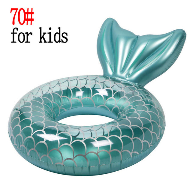 Mermaid With Backrest Pool Inflatable Floating Ring