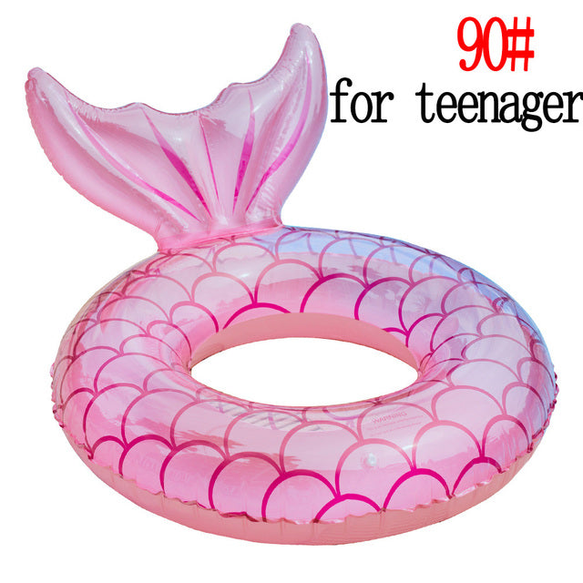 Mermaid With Backrest Pool Inflatable Floating Ring