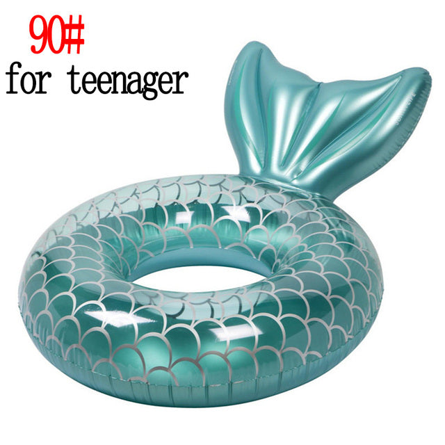 Mermaid With Backrest Pool Inflatable Floating Ring