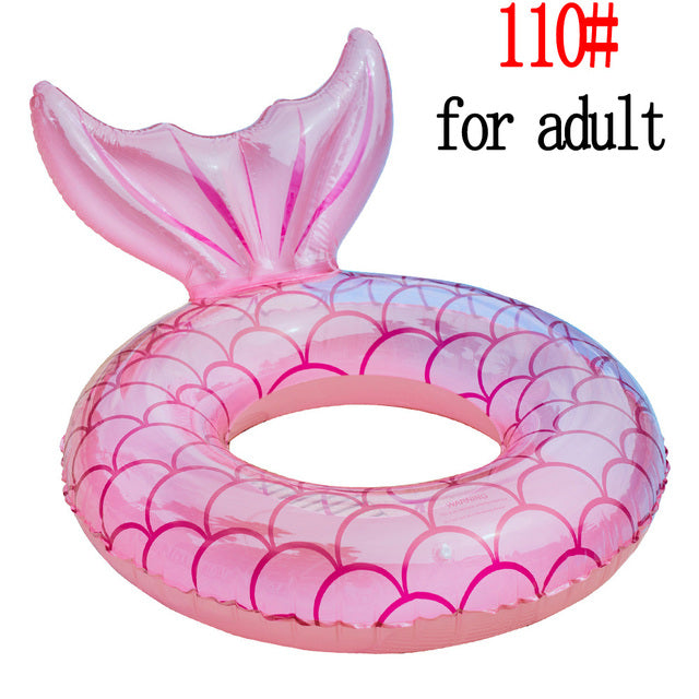 Mermaid With Backrest Pool Inflatable Floating Ring