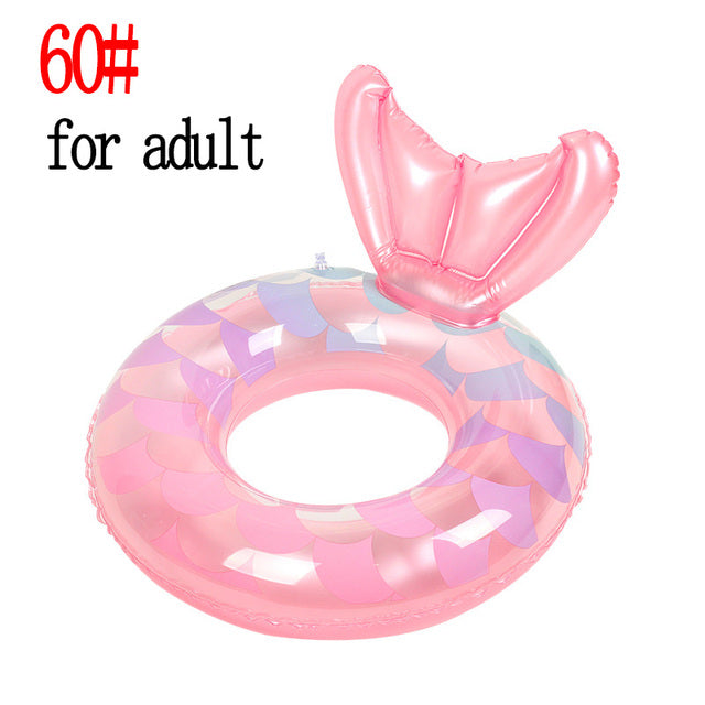 Mermaid With Backrest Pool Inflatable Floating Ring