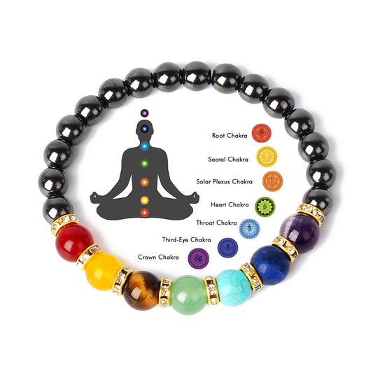 HEMATITE 7 CHAKRA BRACELETS