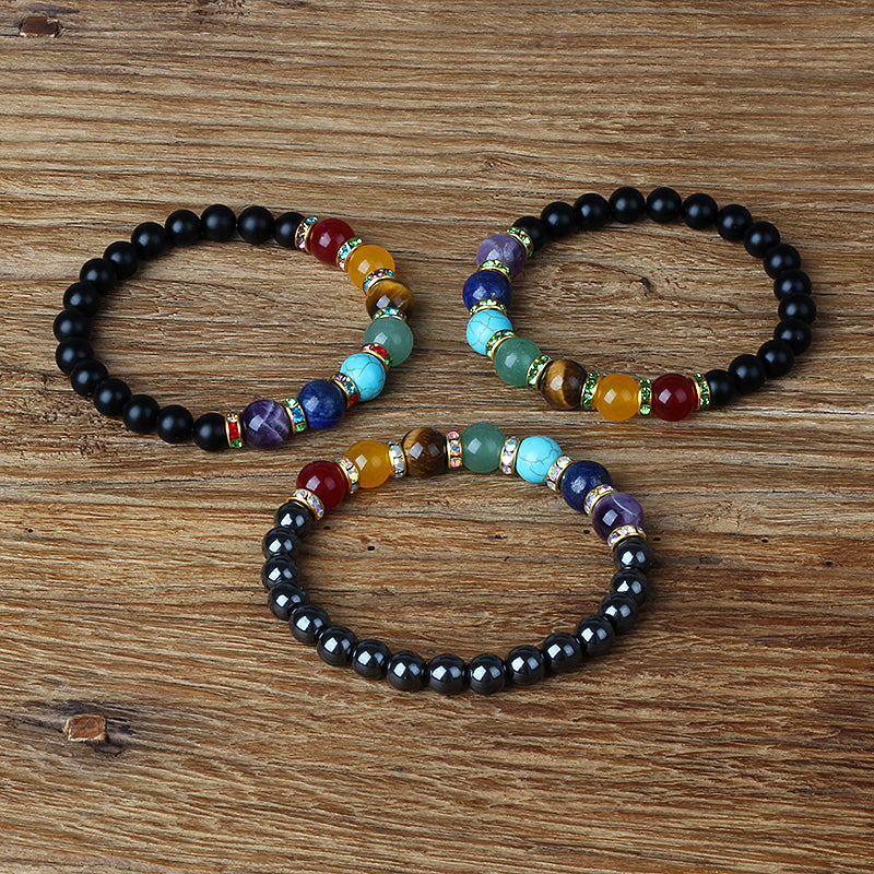 HEMATITE 7 CHAKRA BRACELETS