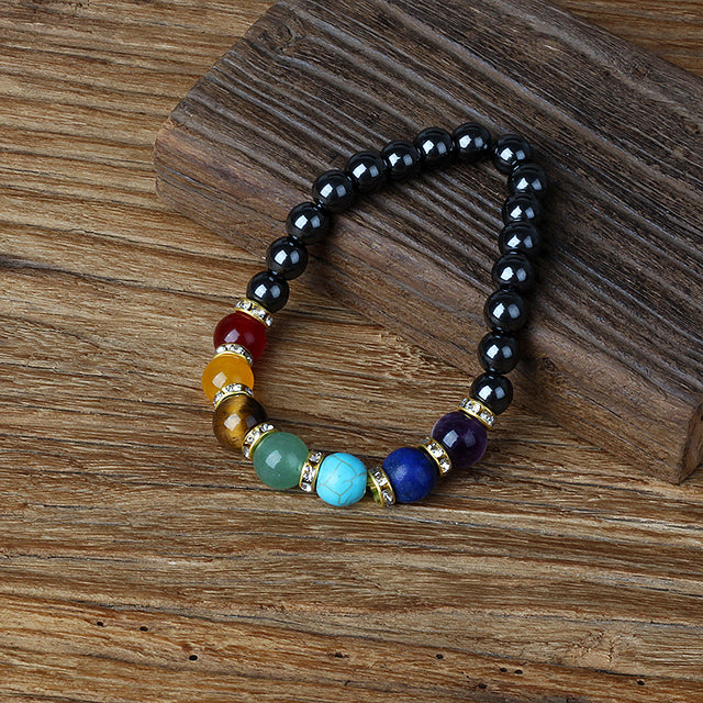 HEMATITE 7 CHAKRA BRACELETS