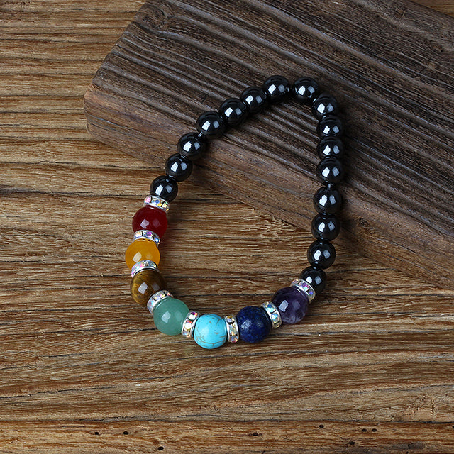 HEMATITE 7 CHAKRA BRACELETS