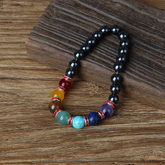 HEMATITE 7 CHAKRA BRACELETS