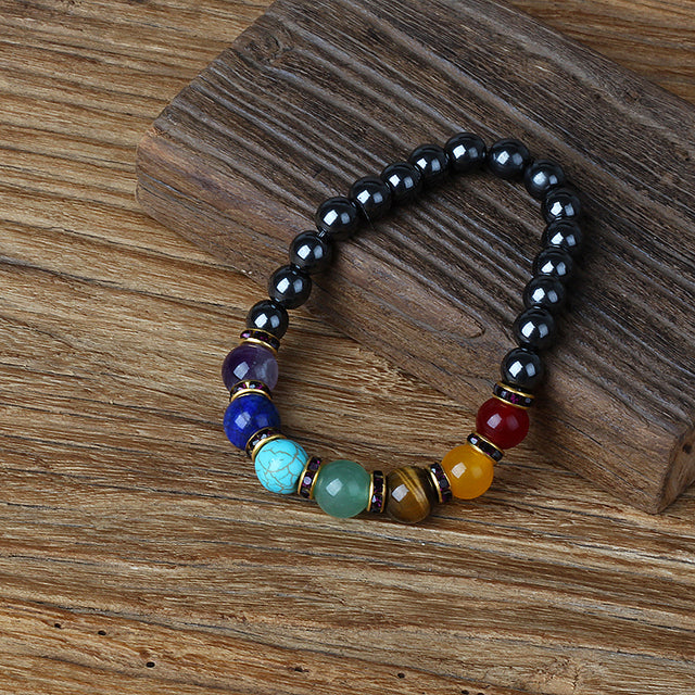 HEMATITE 7 CHAKRA BRACELETS