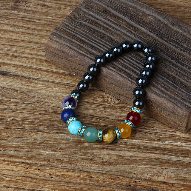 HEMATITE 7 CHAKRA BRACELETS