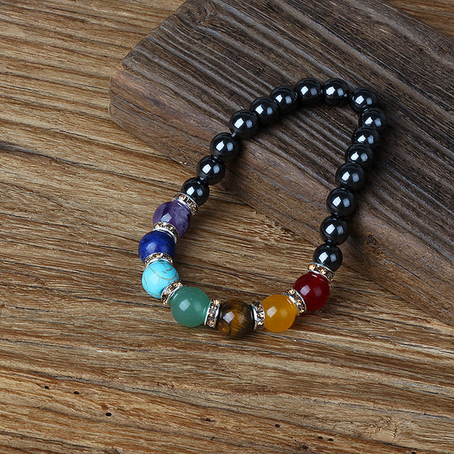 HEMATITE 7 CHAKRA BRACELETS