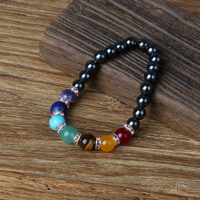 HEMATITE 7 CHAKRA BRACELETS