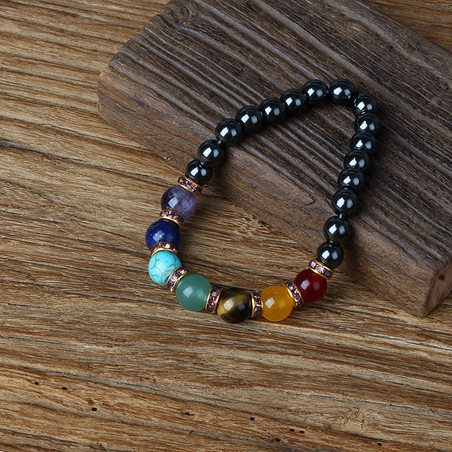 HEMATITE 7 CHAKRA BRACELETS