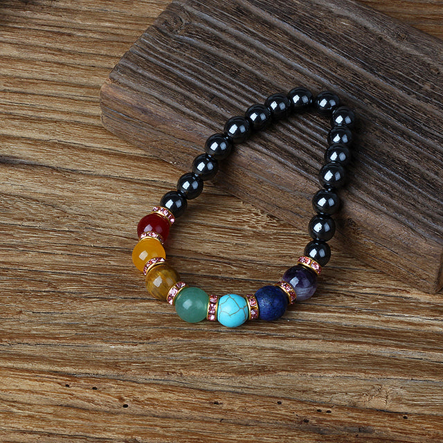 HEMATITE 7 CHAKRA BRACELETS