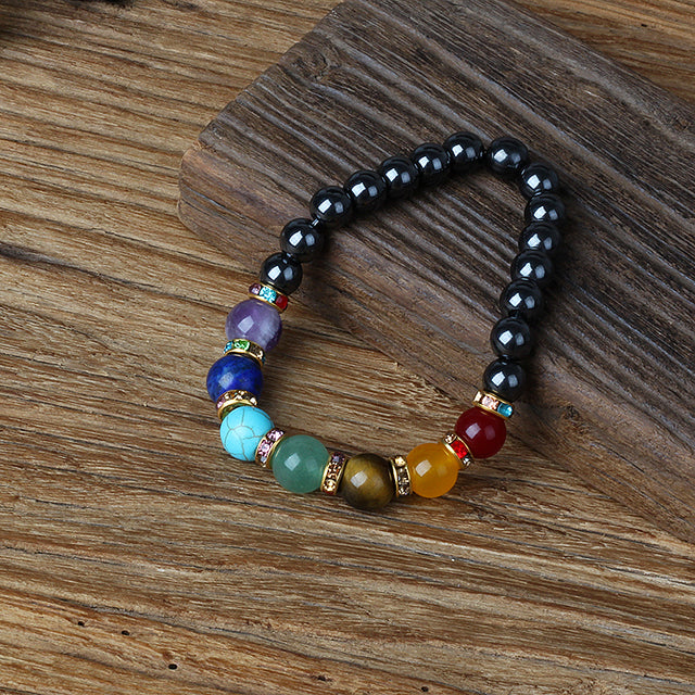 HEMATITE 7 CHAKRA BRACELETS