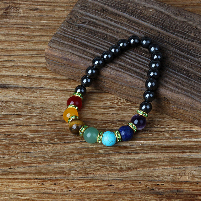 HEMATITE 7 CHAKRA BRACELETS