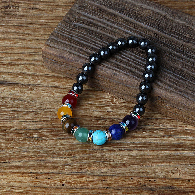 HEMATITE 7 CHAKRA BRACELETS