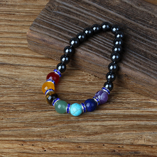 HEMATITE 7 CHAKRA BRACELETS