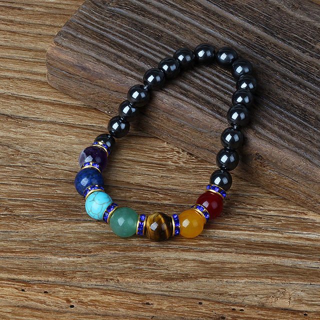 HEMATITE 7 CHAKRA BRACELETS