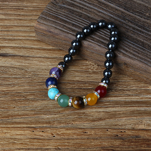 HEMATITE 7 CHAKRA BRACELETS