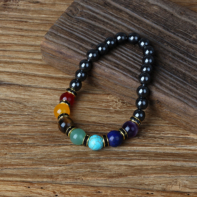 HEMATITE 7 CHAKRA BRACELETS