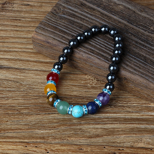 HEMATITE 7 CHAKRA BRACELETS