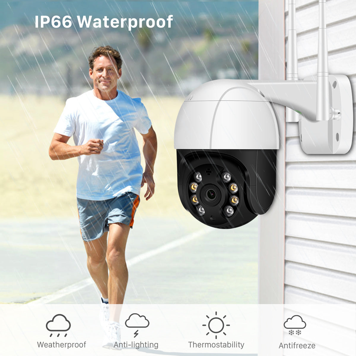 WiFi PTZ IP Camera with 4X Digital Zoom