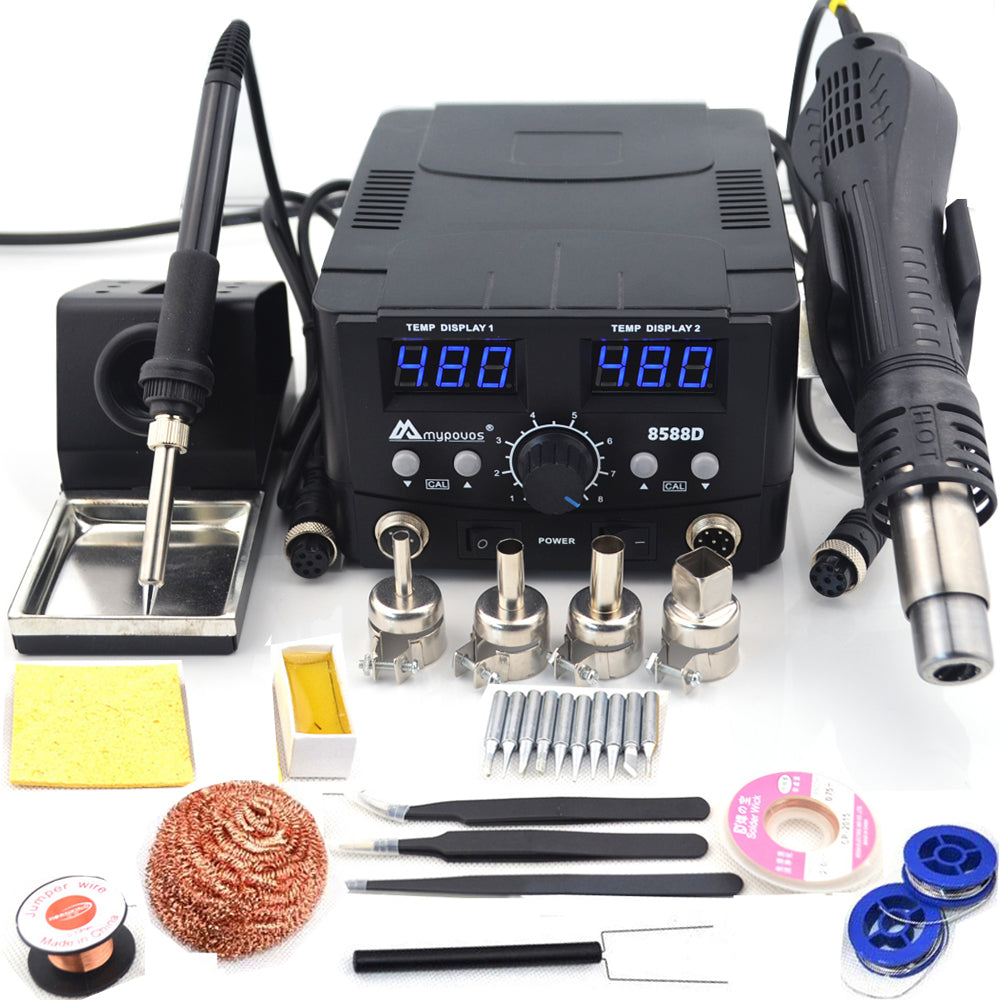 The 2 in 1 Digital ESD Hot Air Gun Soldering Station 