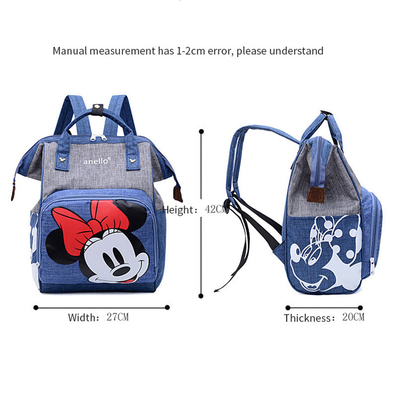 Multifunctional Diaper Bag Backpack Disney Minnie Mickey Baby Bags